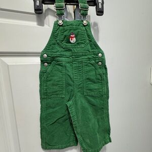 Talbots kids size 12 months green corduroy overalls romper onsie